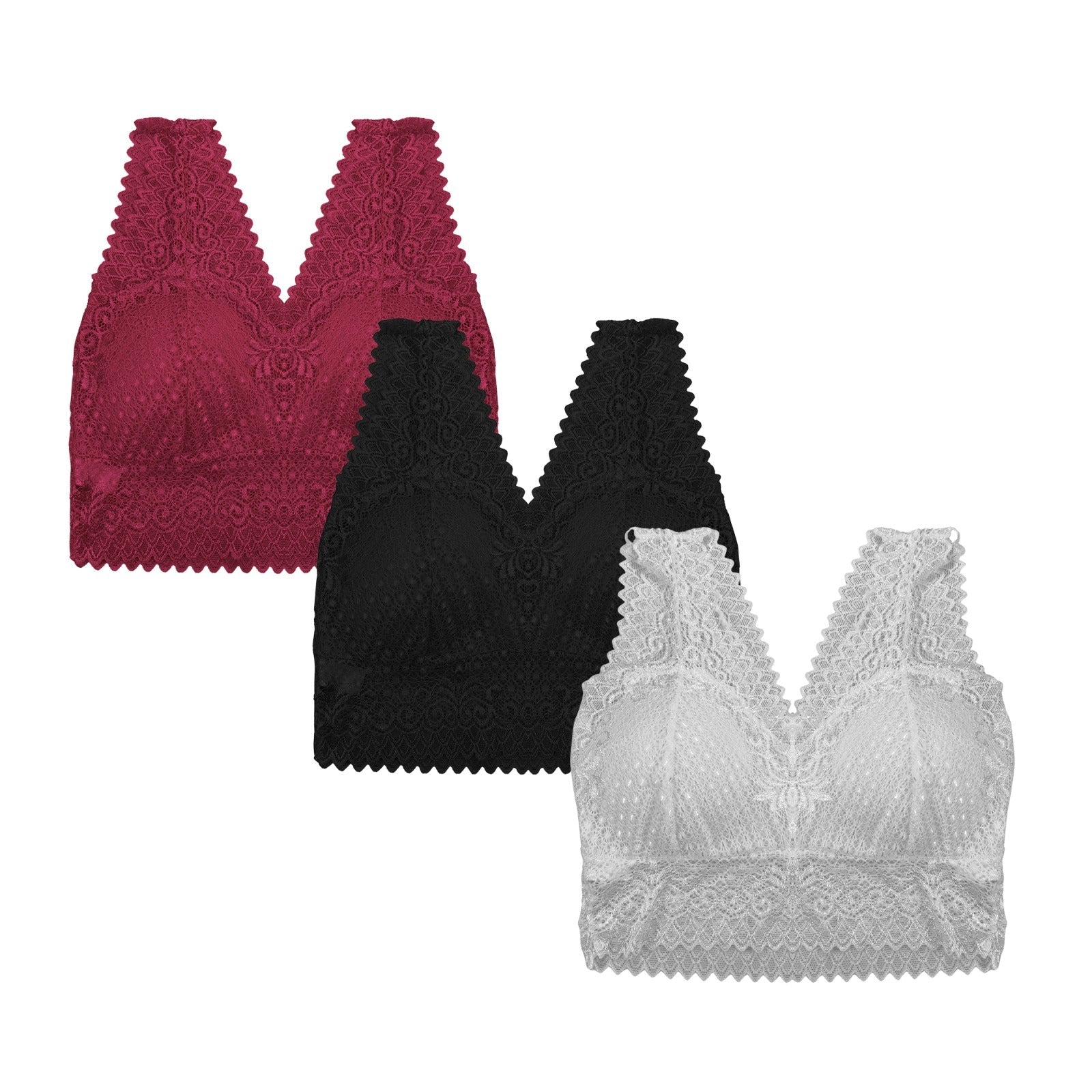 Pack of 3 Bra - Flora Lace