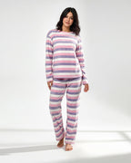Fleece Pajama Suit - Stripy Glow