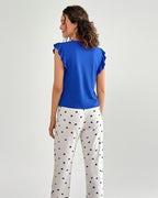 Cotton PJ Set - Heart Ease - Blue