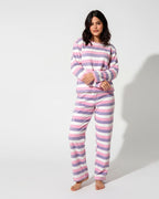 Fleece Pajama Suit - Stripy Glow