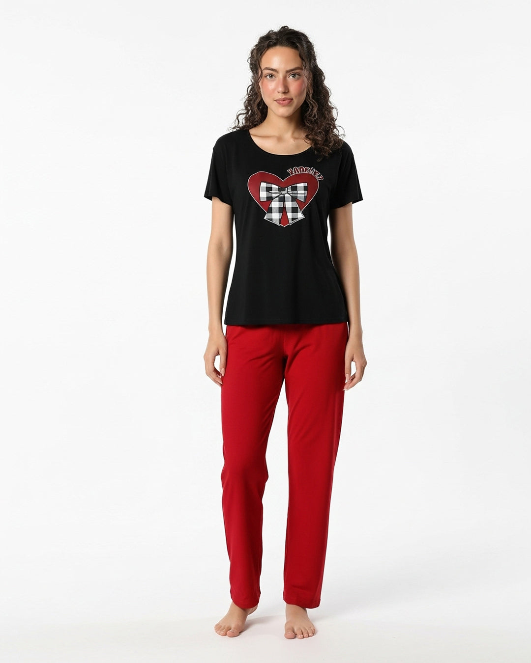 Cotton PJ Set - Red Chic