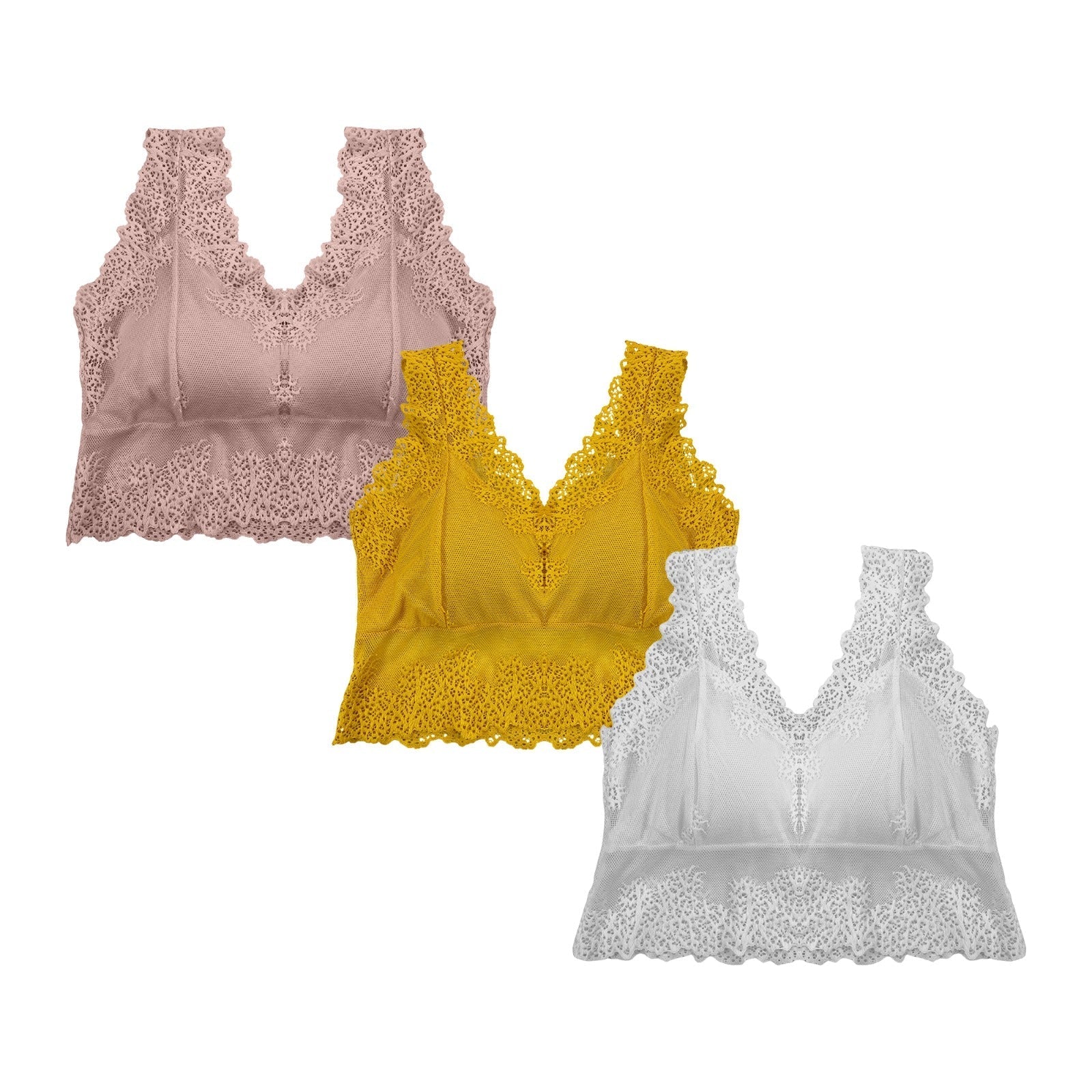 Pack of 3 Bra - Flora Mesh