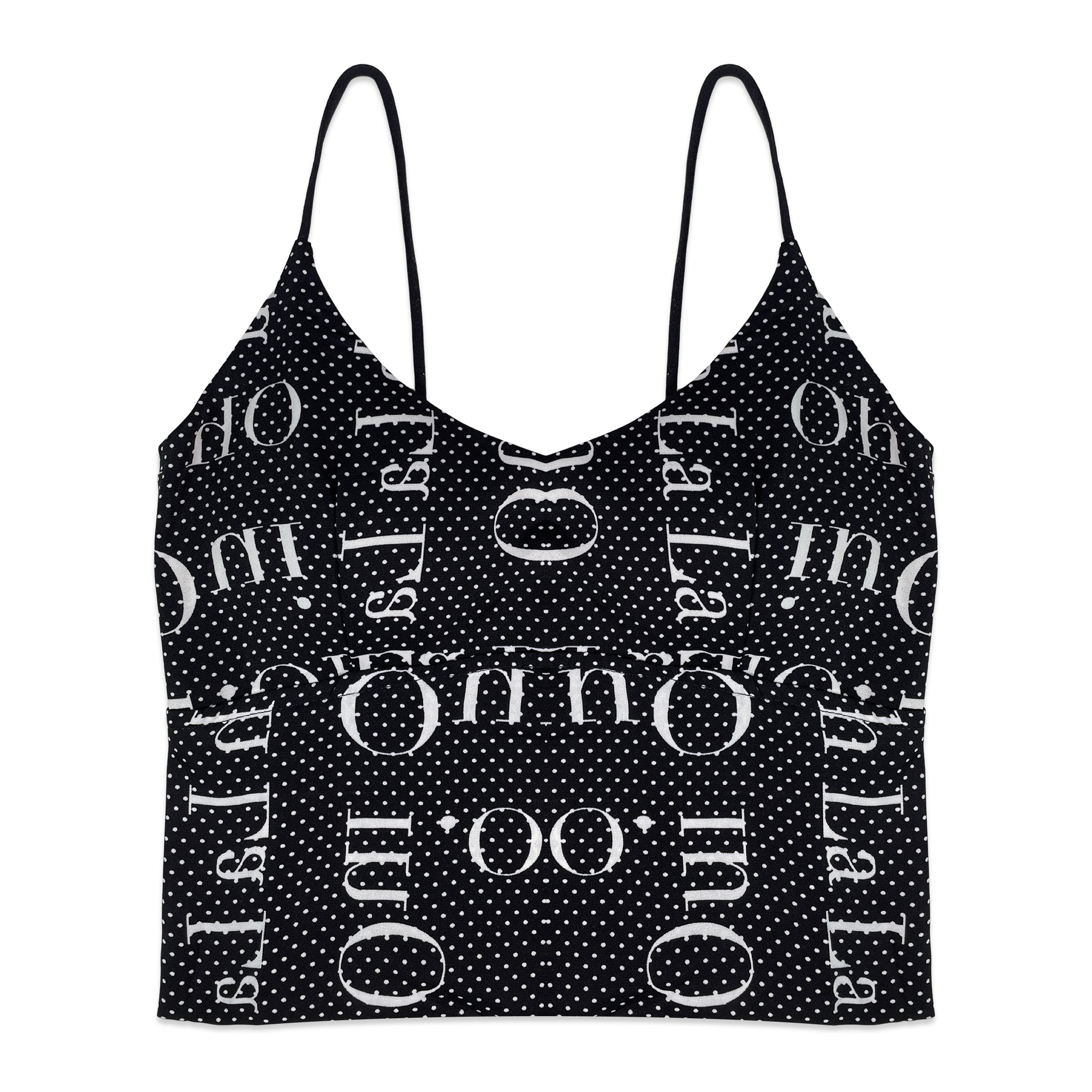 Bralette - Dots Strappy Black