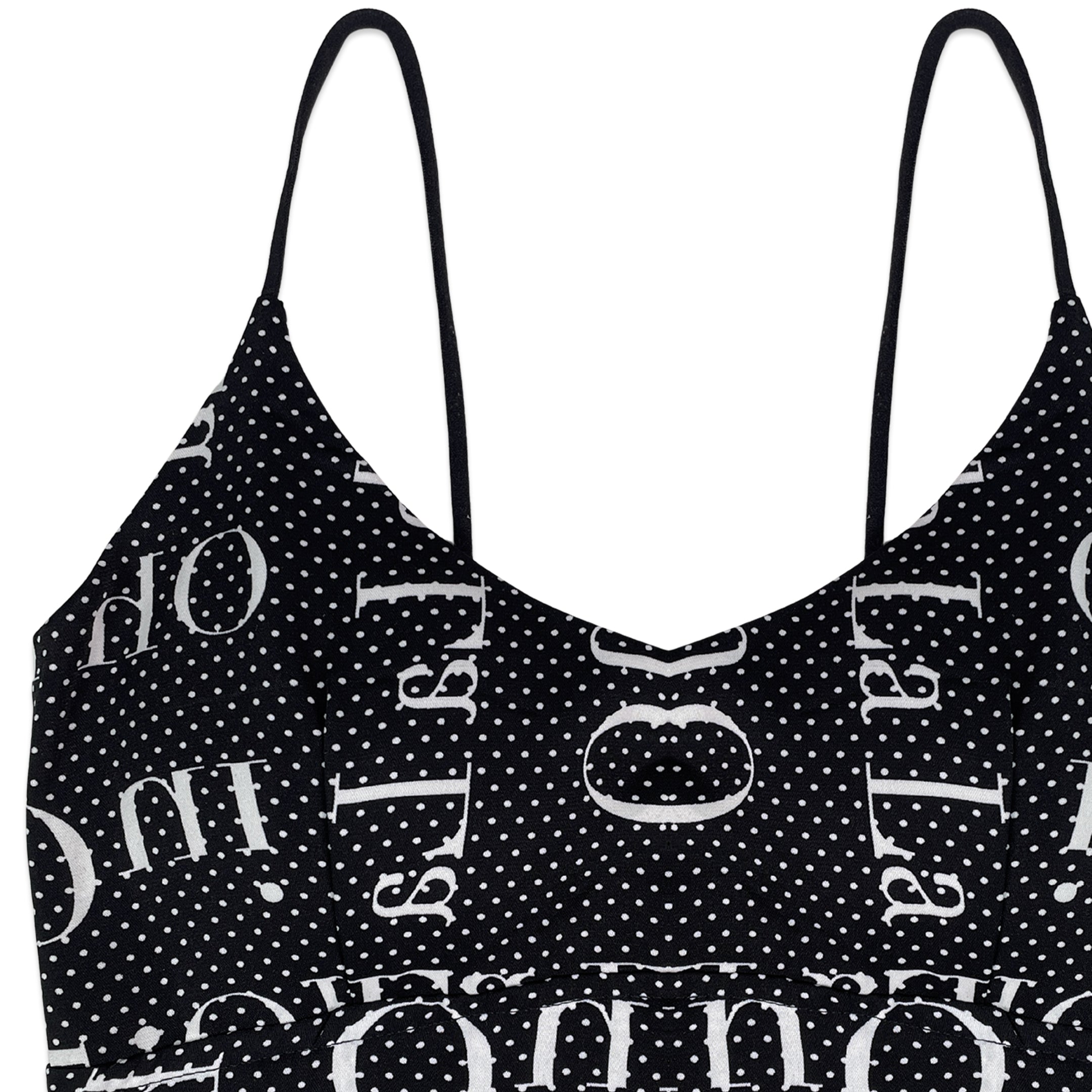 Bralette - Dots Strappy Black