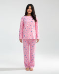Fleece Pajama Suit - Pink Bloom
