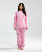 Fleece Pajama Suit - Pink Bloom