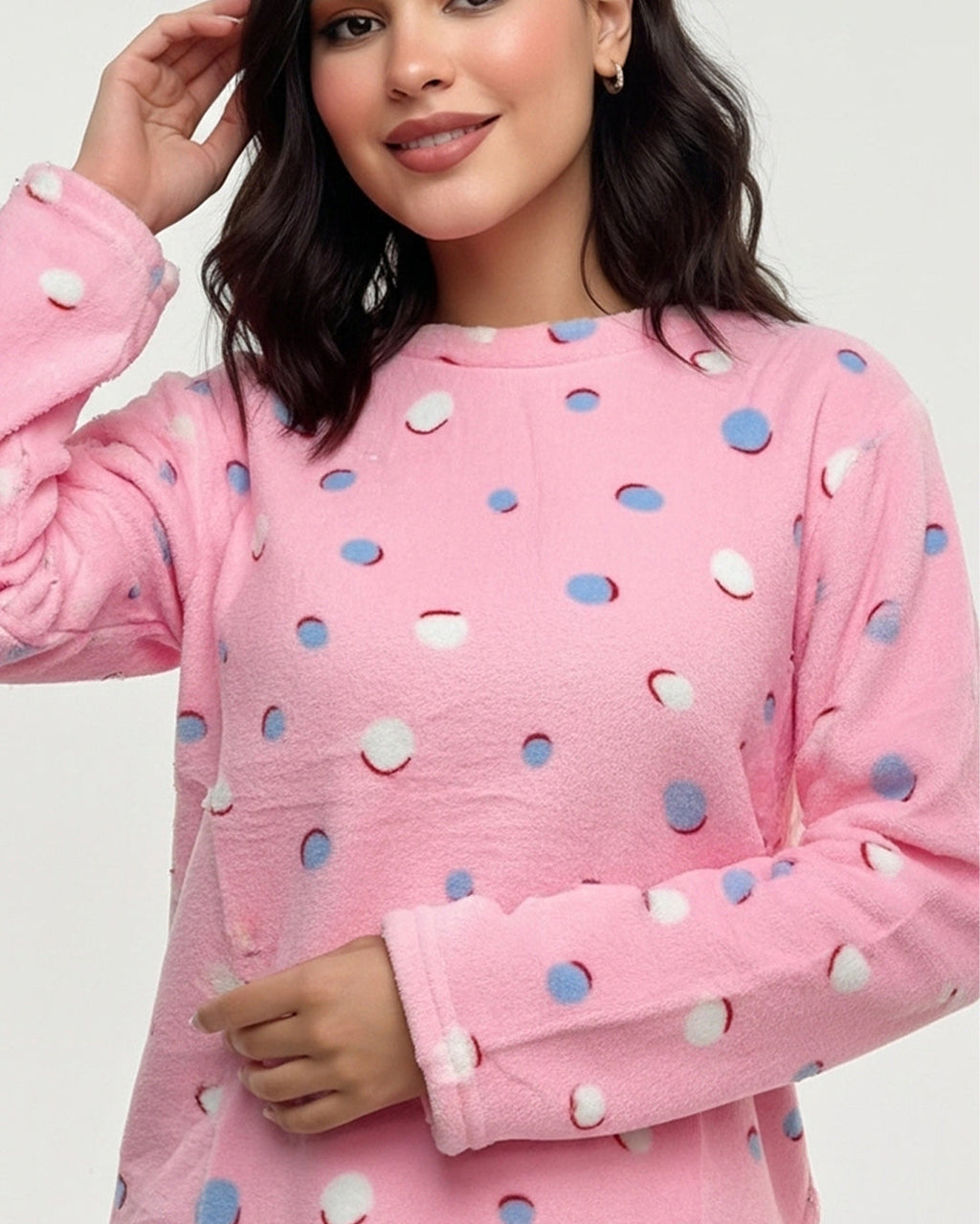 Fleece Pajama Suit - Pink Bloom