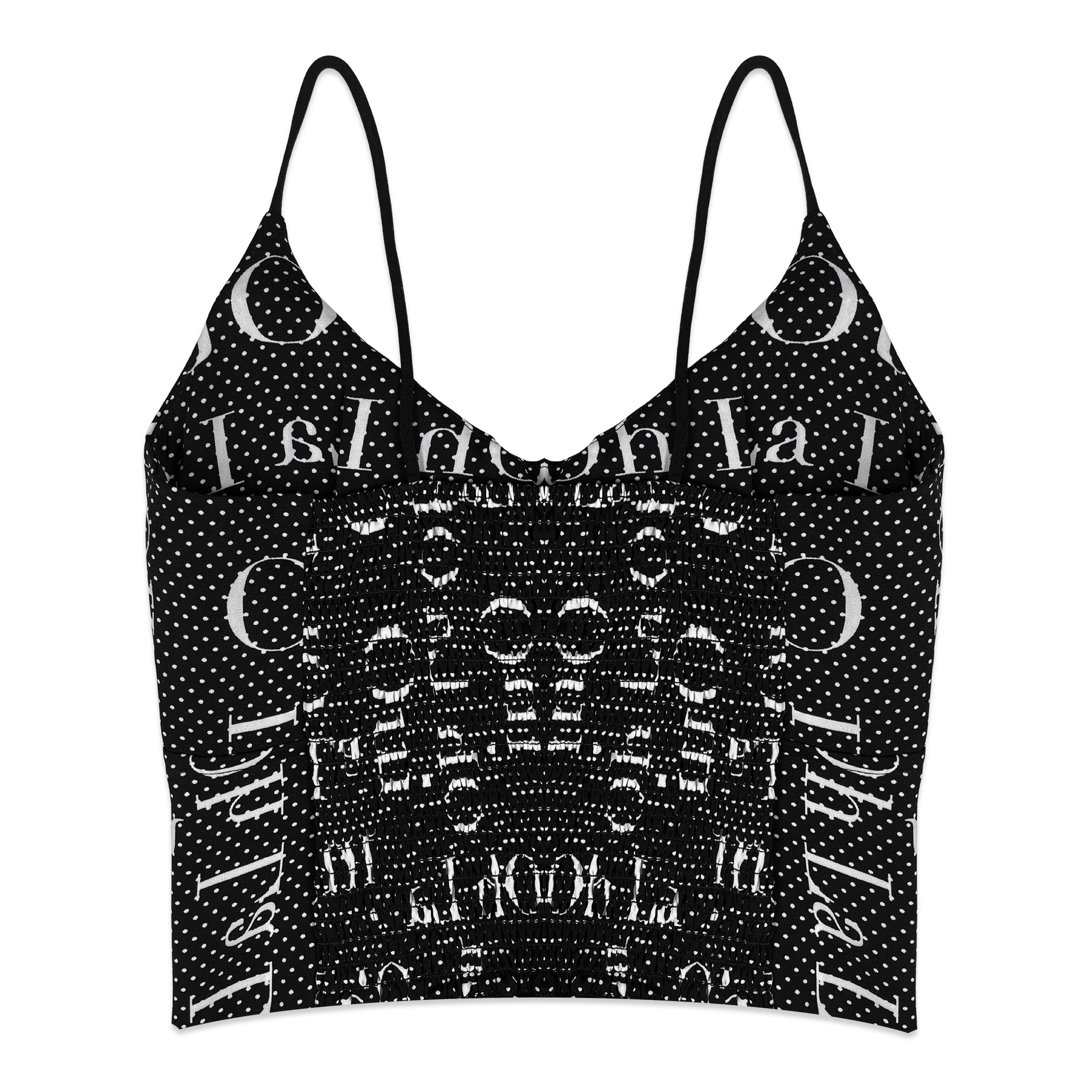 Bralette - Dots Strappy Black