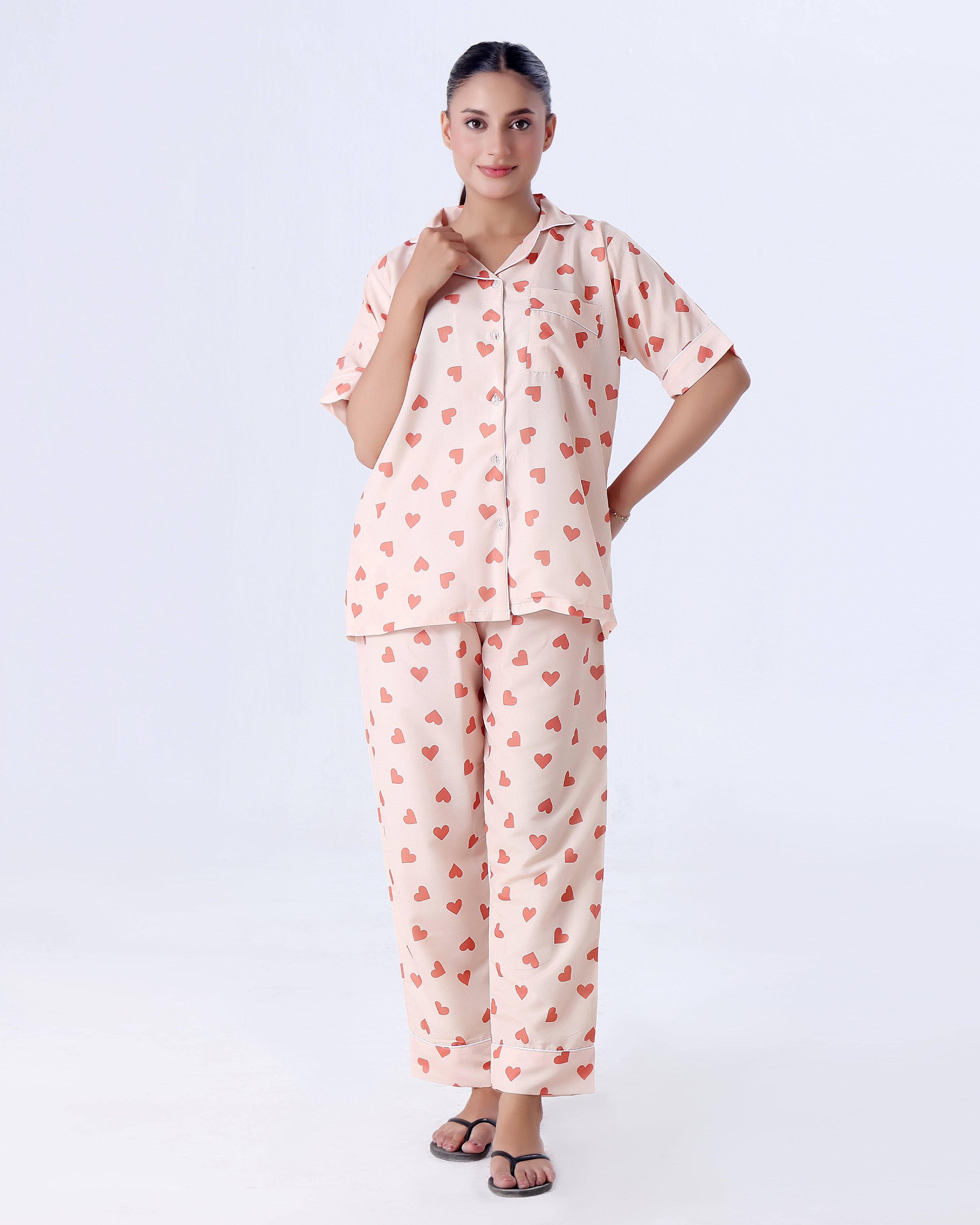 Summer Pajama Suit - Love Hearts