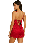 2 Piece Inner Top and Short Silk Cami Set