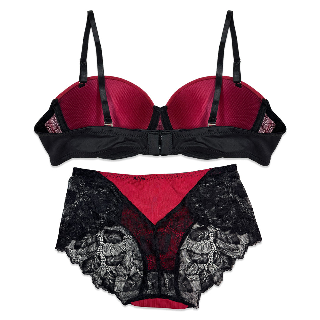 Bra Set - Crimson Whisper