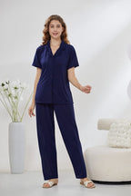 4-Piece Satin Nightwear Set - Rosvian Purple